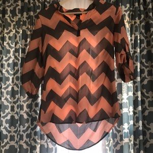 Chevron striped blouse